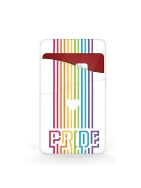 Colorways Pride Rainbow on White Self-Adhesive CARD HOLDER Phone Wallet NEW LGBT